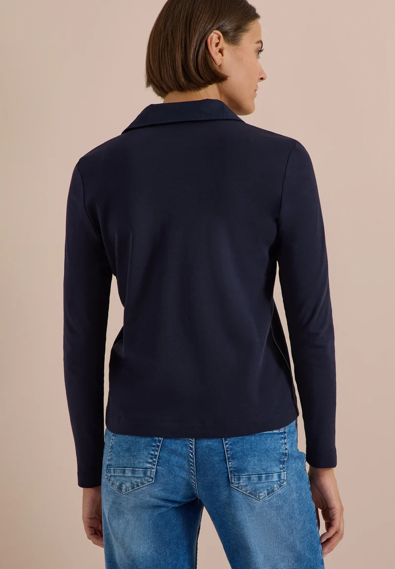 Solid Poloshirt, urban dark blue