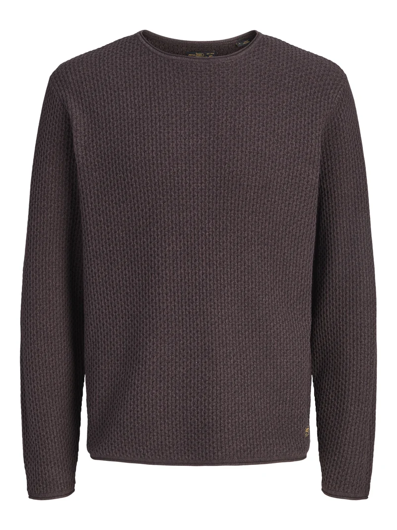 JPRBLUMASON KNIT CREW NECK SN, Chocolate Torte/Twist