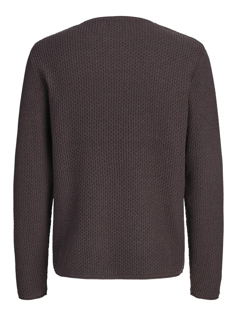 JPRBLUMASON KNIT CREW NECK SN, Chocolate Torte/Twist