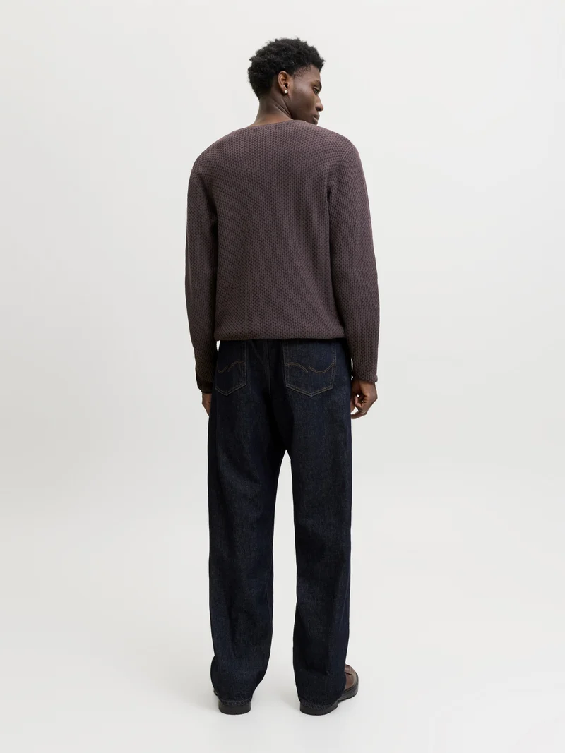 JPRBLUMASON KNIT CREW NECK SN, Chocolate Torte/Twist