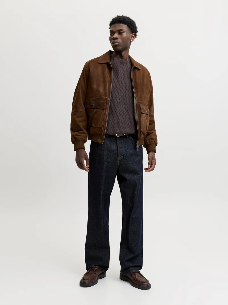JPRBLUMASON KNIT CREW NECK SN, Chocolate Torte/Twist