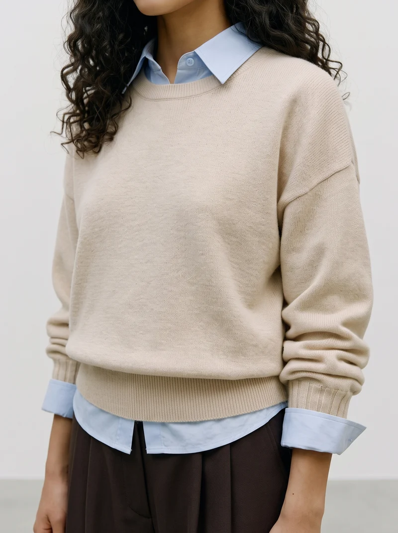 VMKACY LS O-NECK PULLOVER, Birch/MELANGE