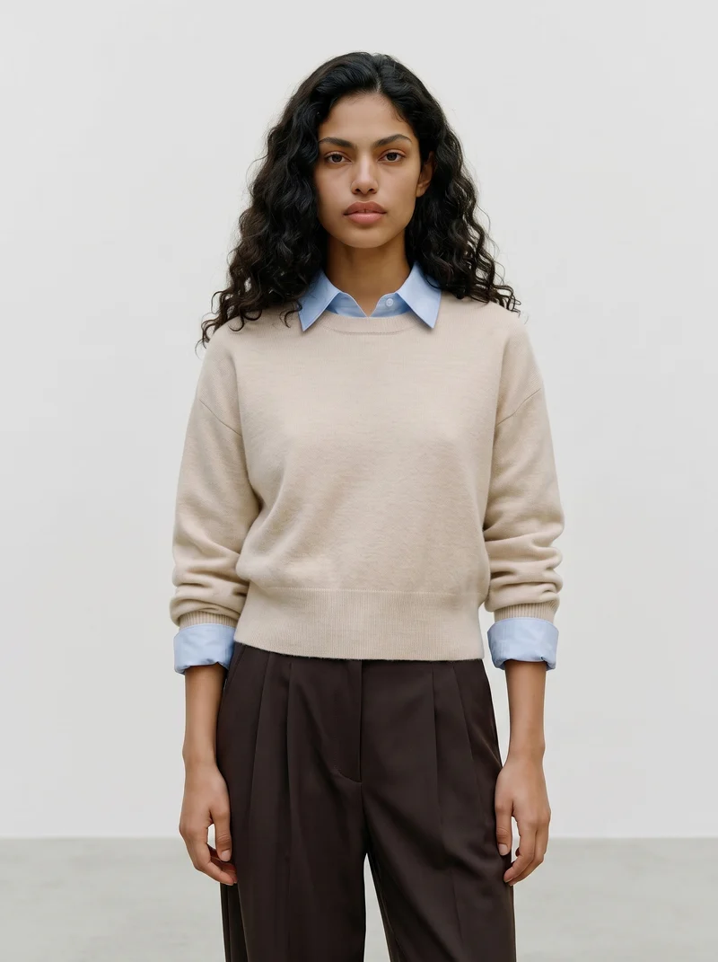 VMKACY LS O-NECK PULLOVER, Birch/MELANGE