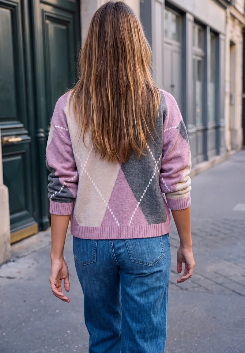 LTD QR Studio_Argyle sweater, pearly rose mel.