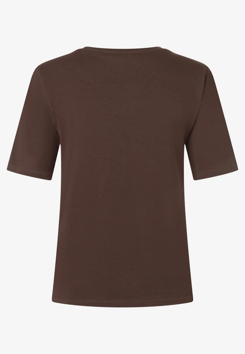 Shirt with Wording Print, espresso brown