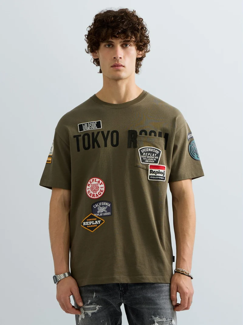 TShirt COTTON LOOSE JERSEY, IVY GREEN