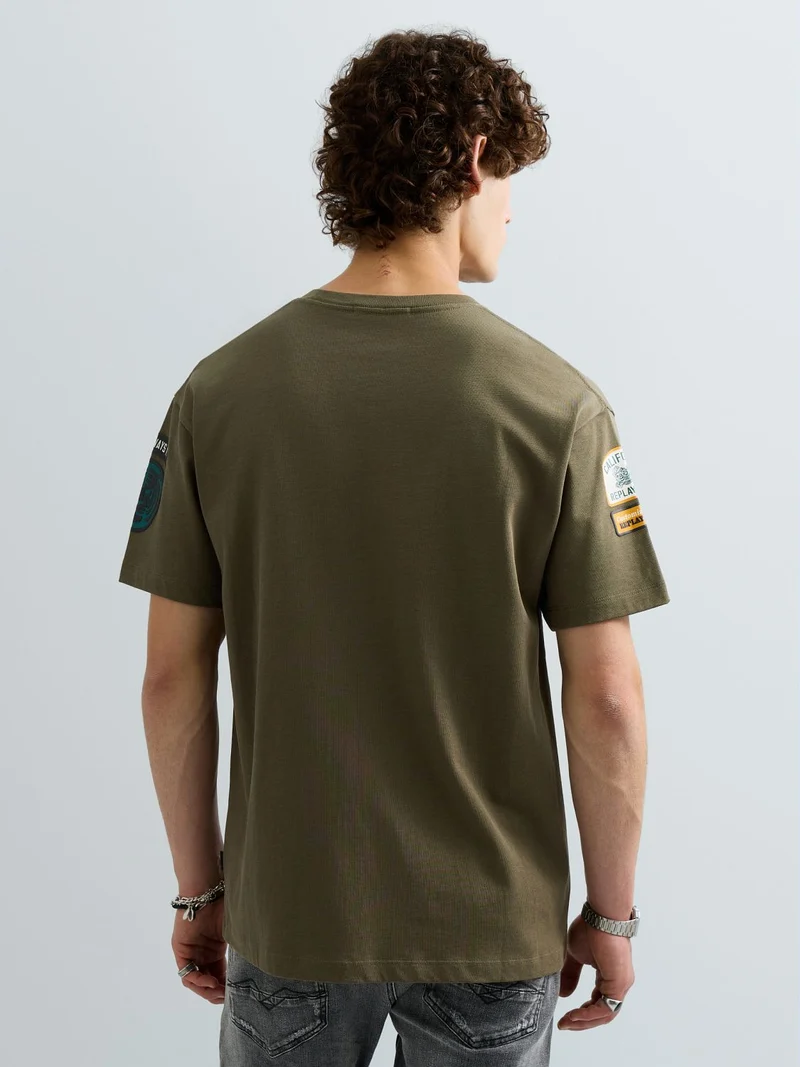 TShirt COTTON LOOSE JERSEY, IVY GREEN