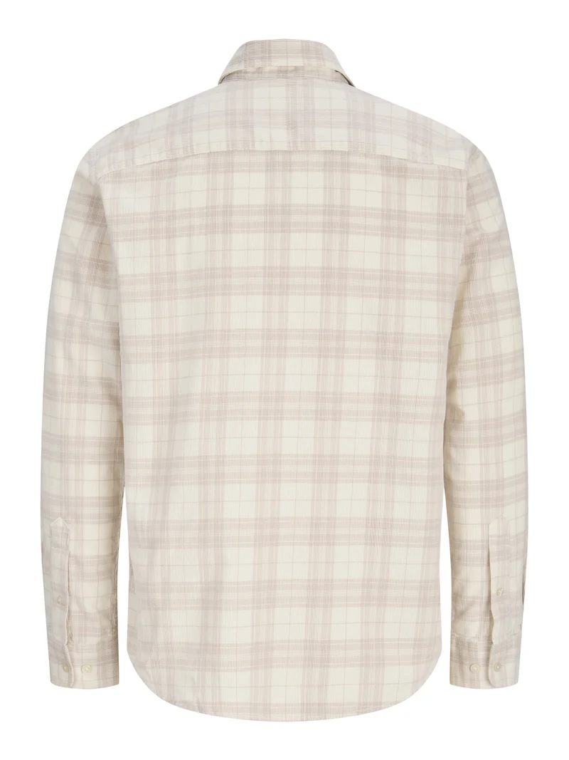 JPRBLURAY CORDUROY L/S SHIRT, Plaza Taupe/Check