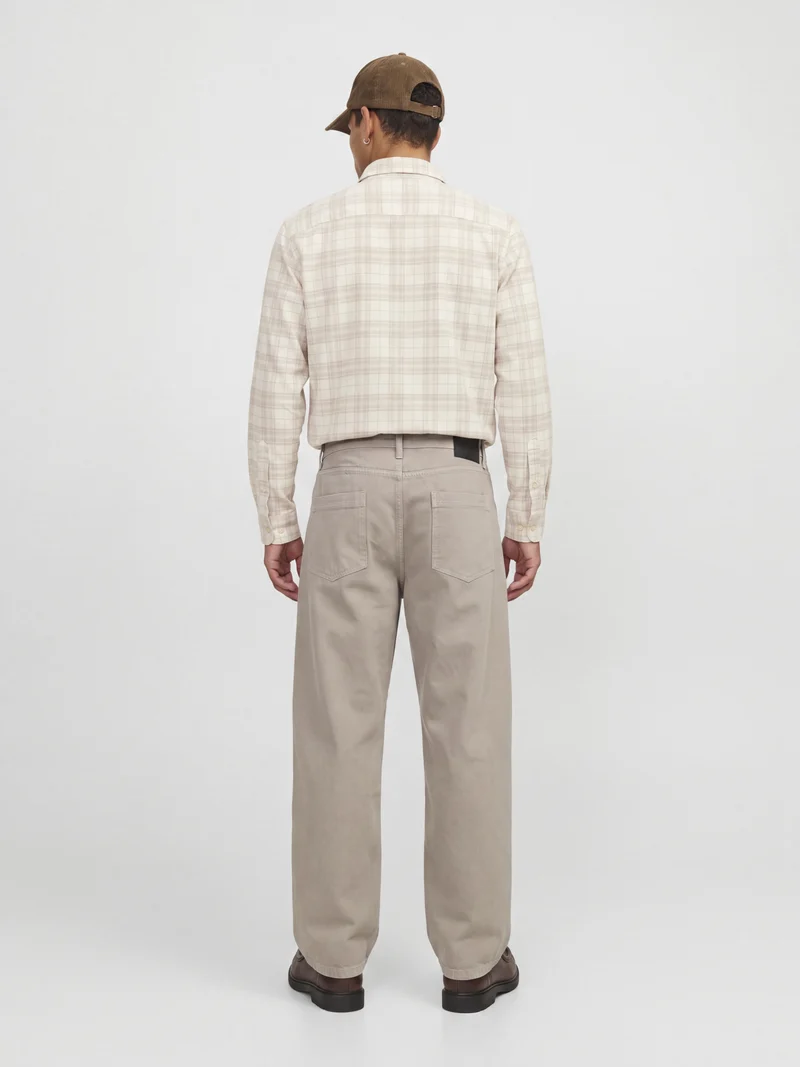 JPRBLURAY CORDUROY L/S SHIRT, Plaza Taupe/Check