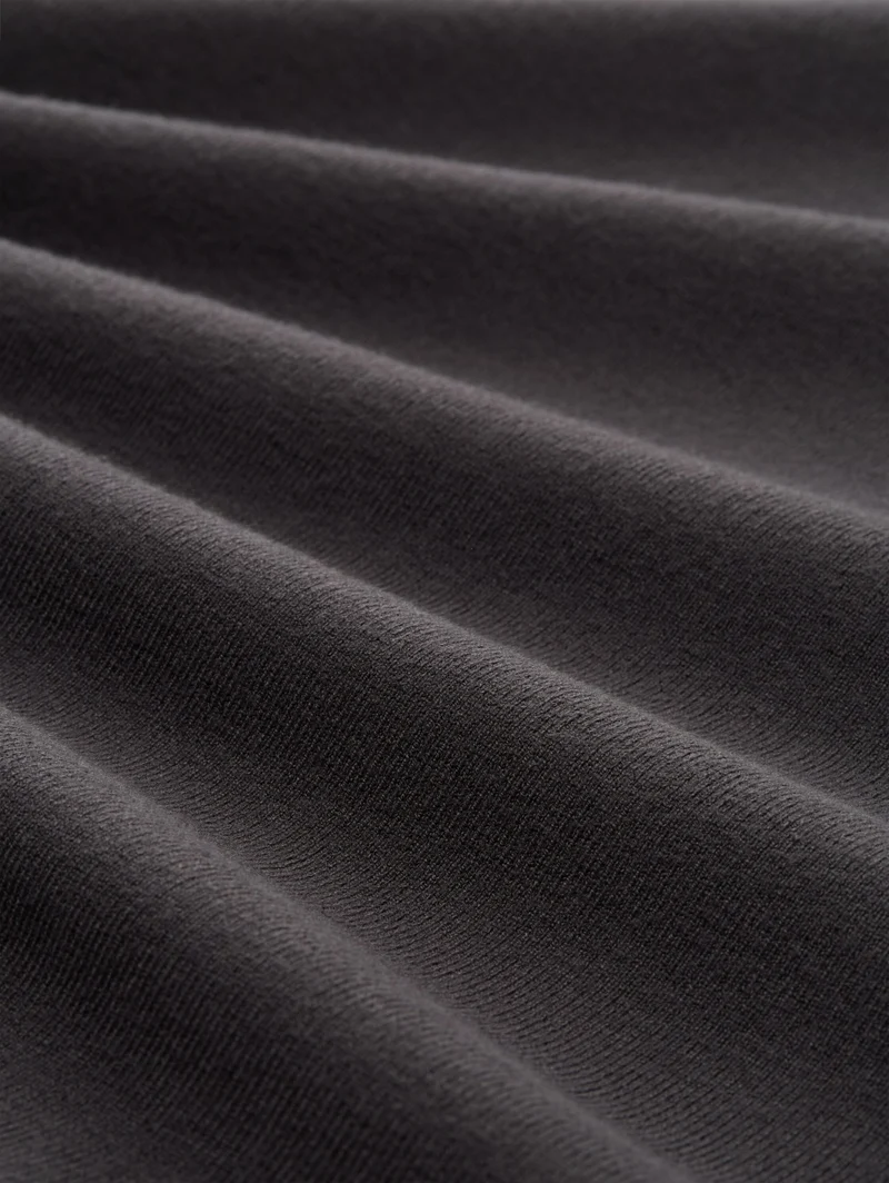 soft crew neck knit, coal grey