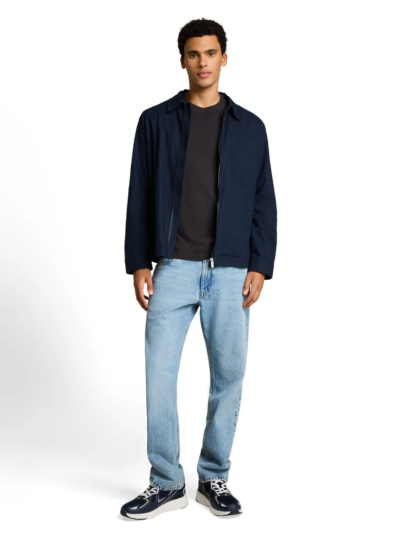 soft crew neck knit, coal grey