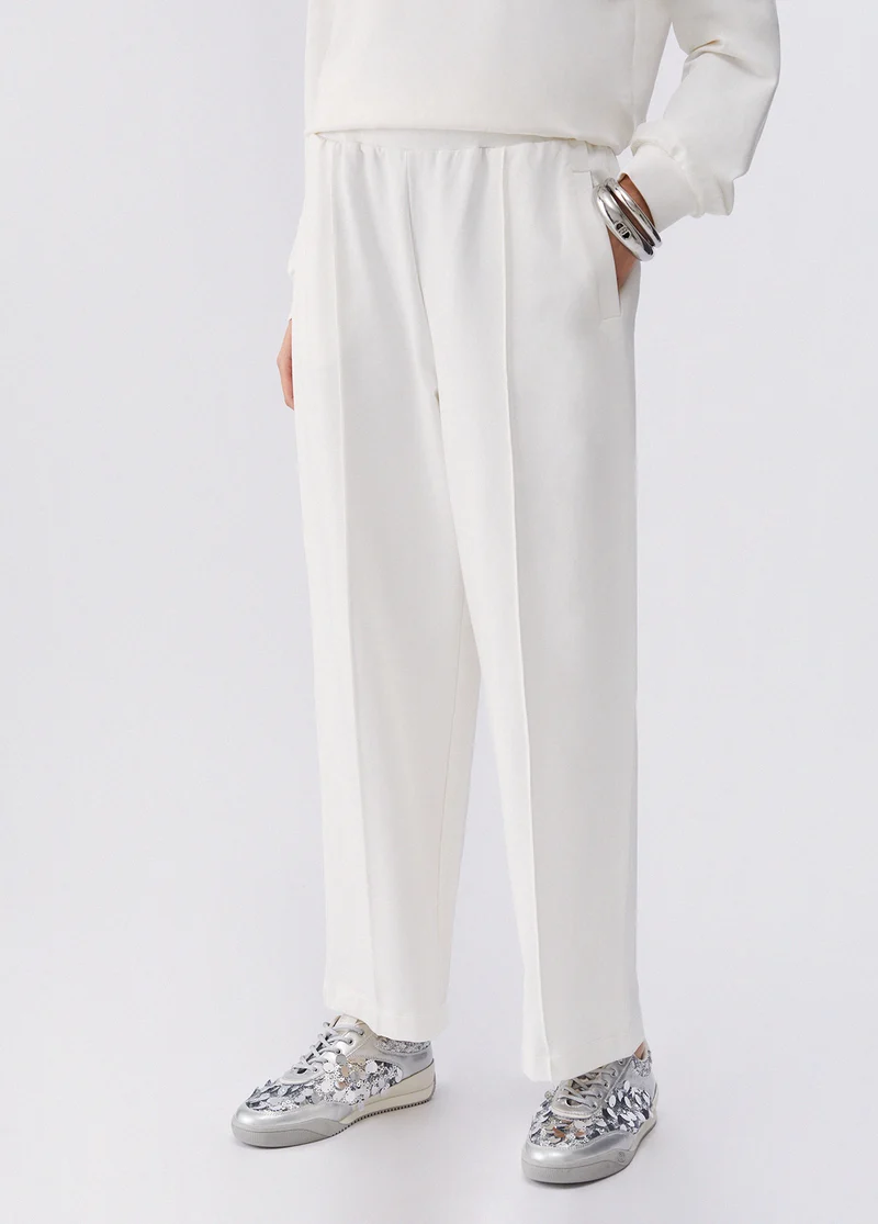 Cropped Fleece Trousers