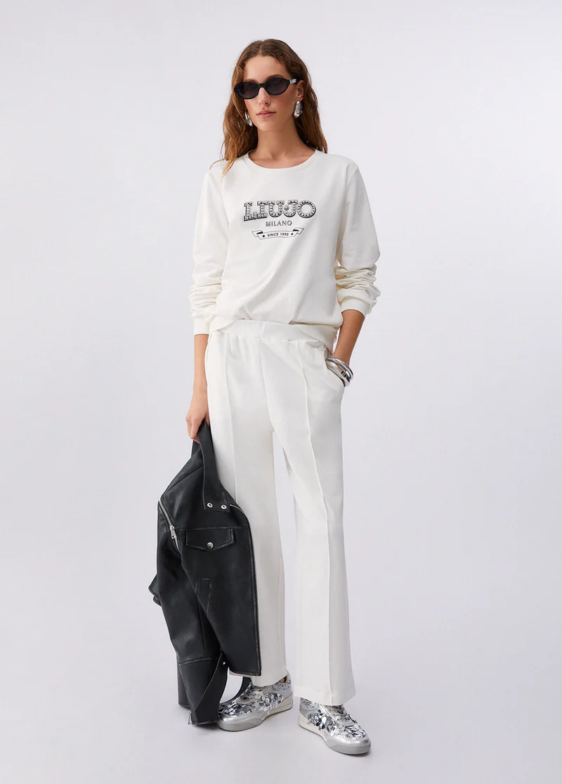Cropped Fleece Trousers