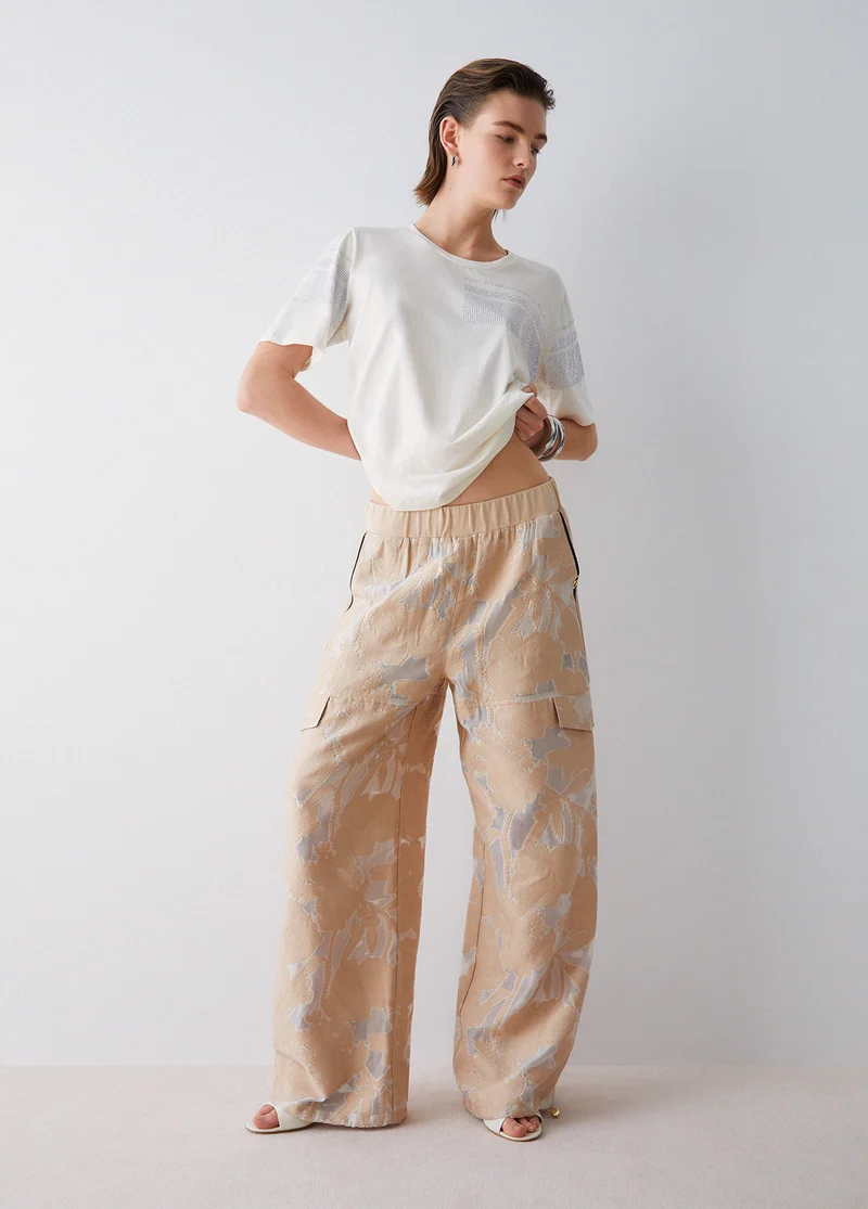 Organza Jacquard Trousers