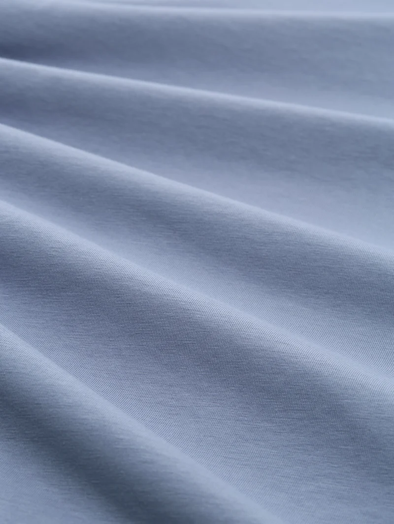 T-shirt basic roll neck, fern blue