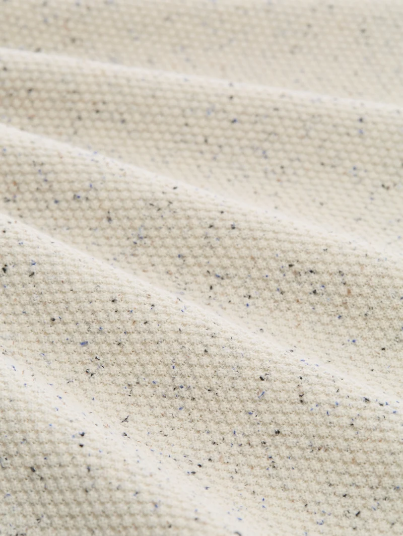 multi color nep crew neck knit, off white neps