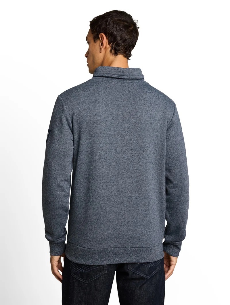 structured snood, navy grindle structure