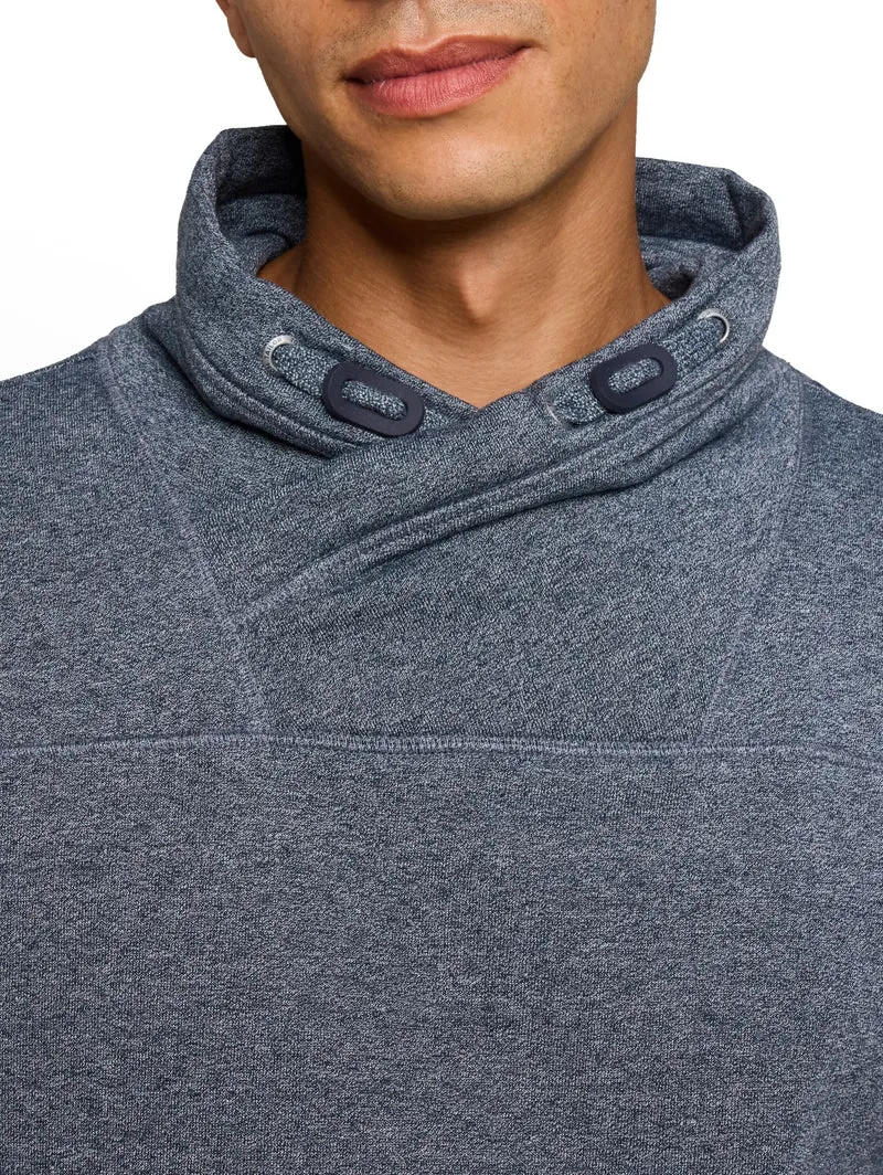 structured snood, navy grindle structure
