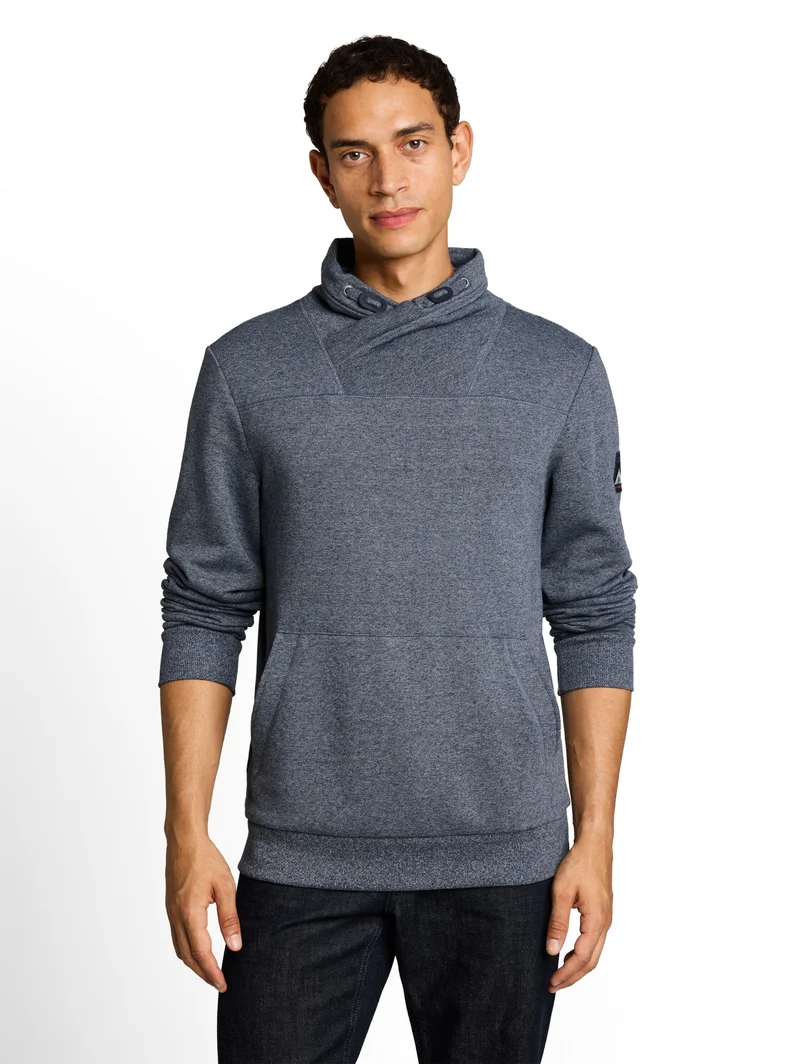 structured snood, navy grindle structure