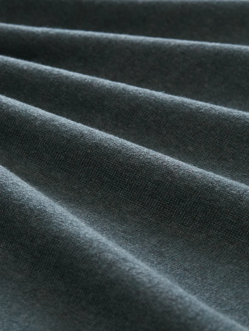 basic crewneck knit, darkest olive melange