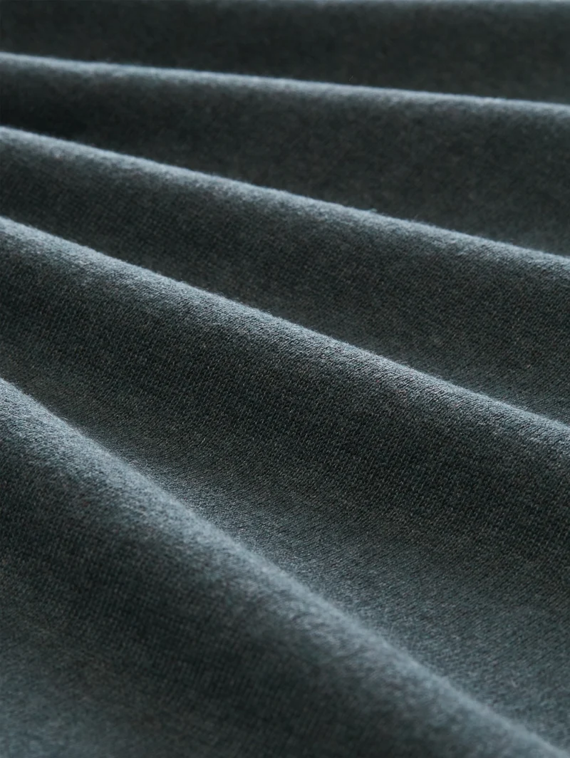basic crewneck knit, darkest olive melange