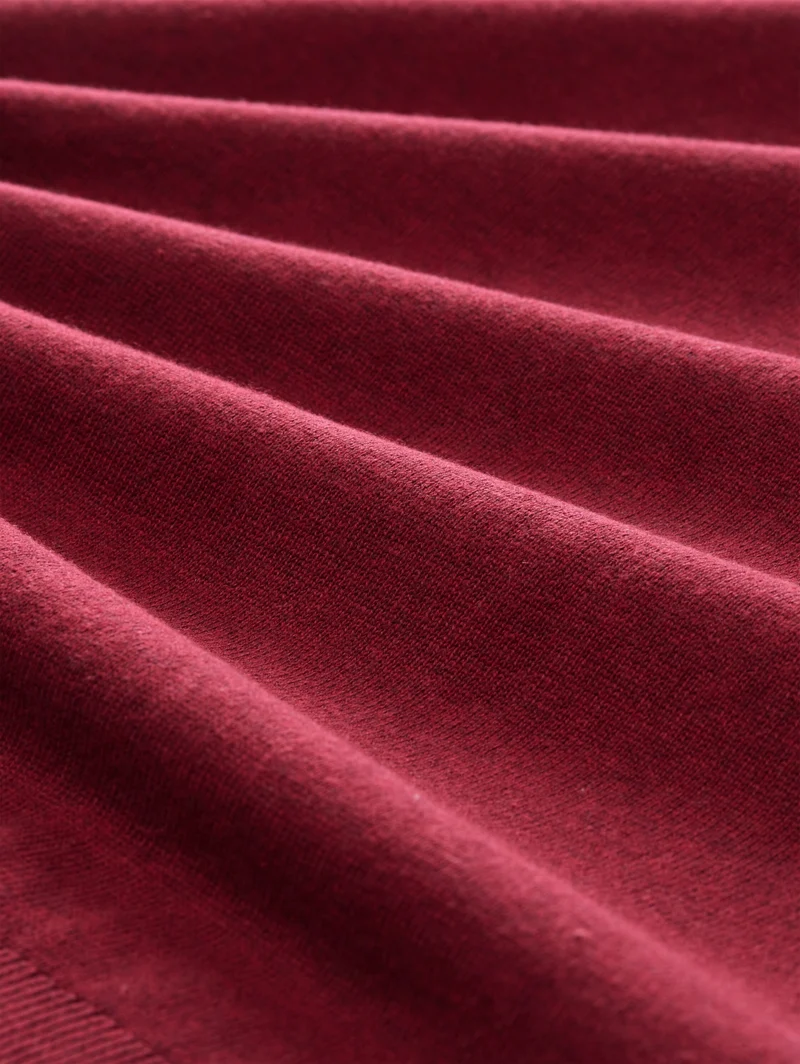 basic crewneck knit, carlet red melange