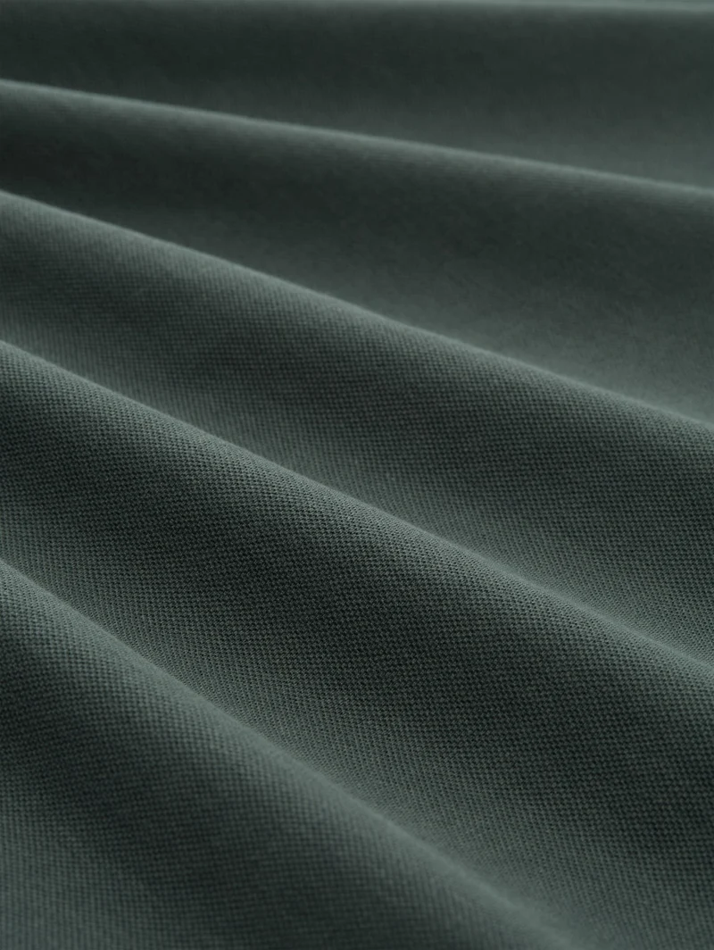 basic longsleeve polo, Darkest Olive