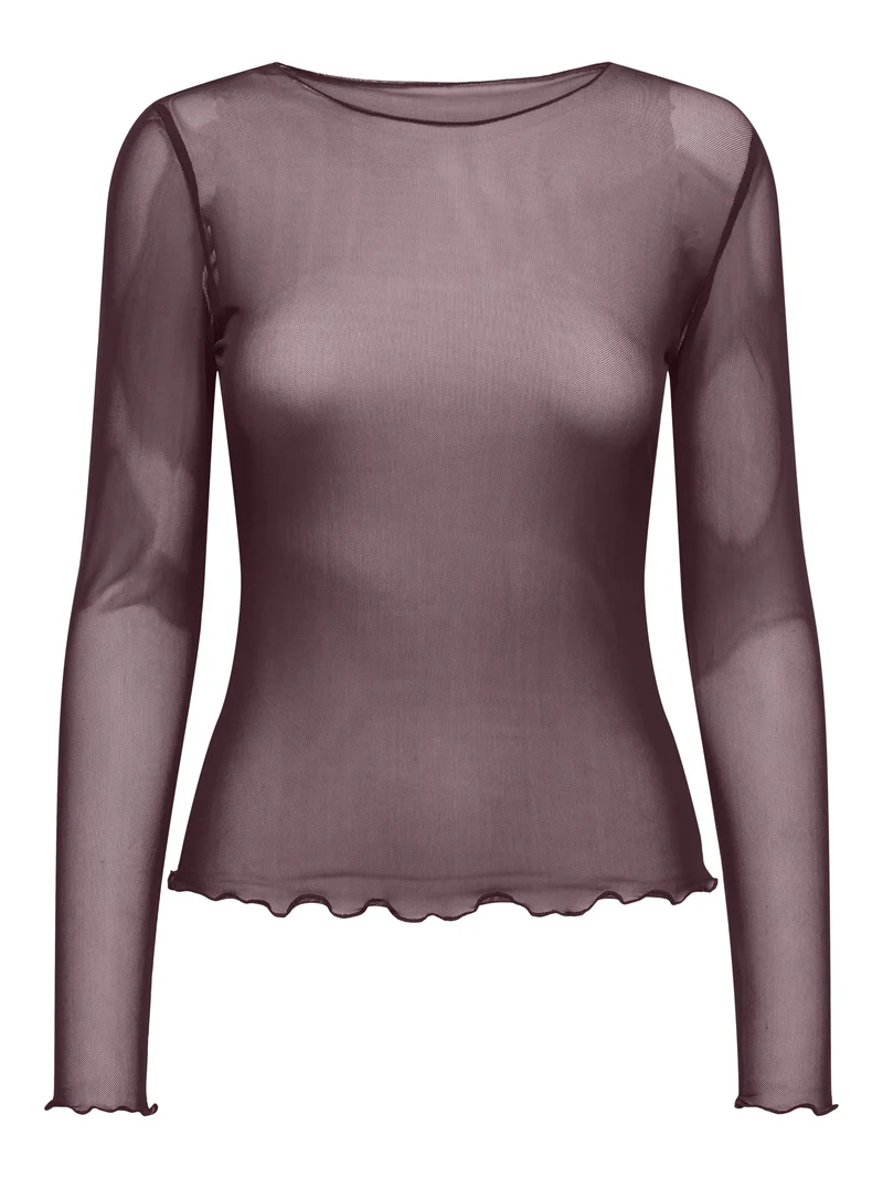 JDYELSA NEW L/S O NECK TOP JRS NOOS, Huckleberry