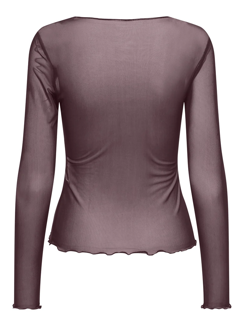 JDYELSA NEW L/S O NECK TOP JRS NOOS, Huckleberry