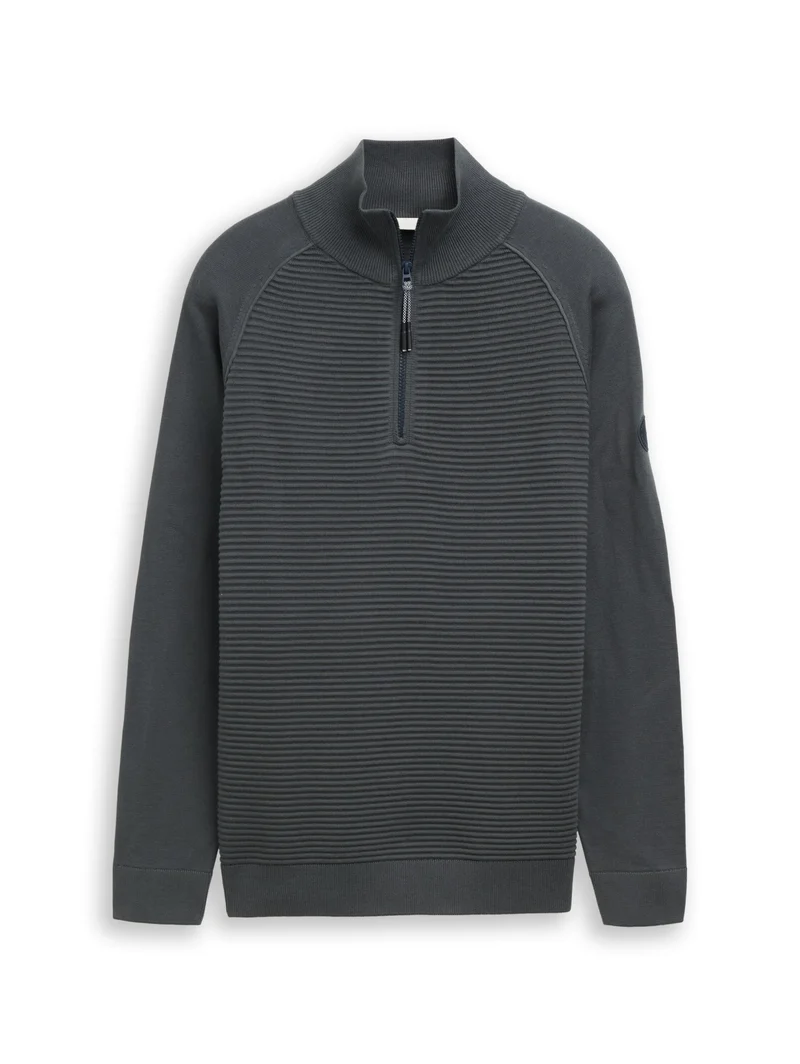 minimal structured troyer knit, Darkest Olive