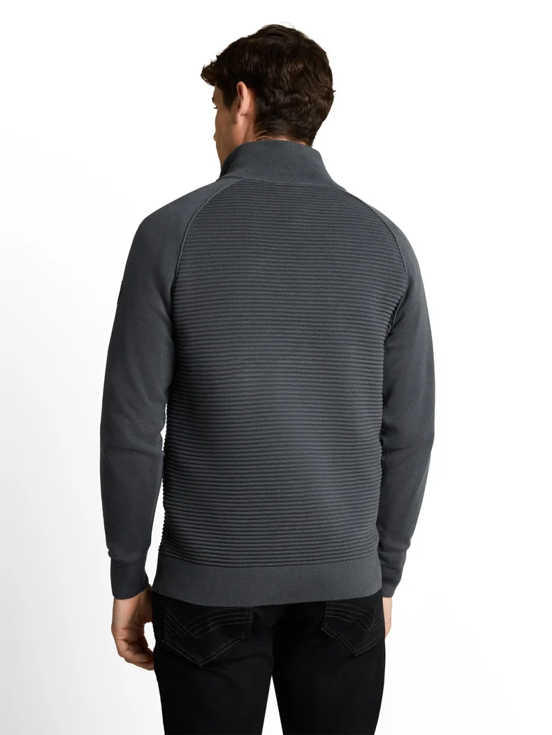 minimal structured troyer knit, Darkest Olive