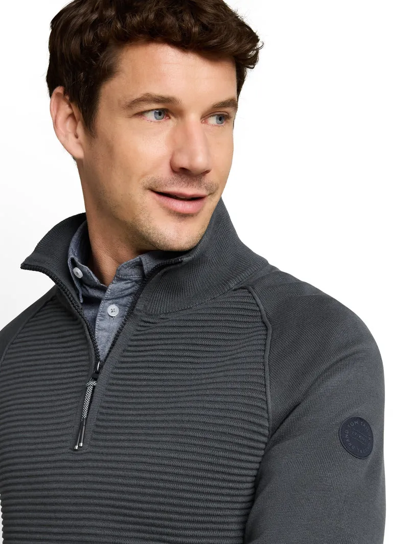 minimal structured troyer knit, Darkest Olive