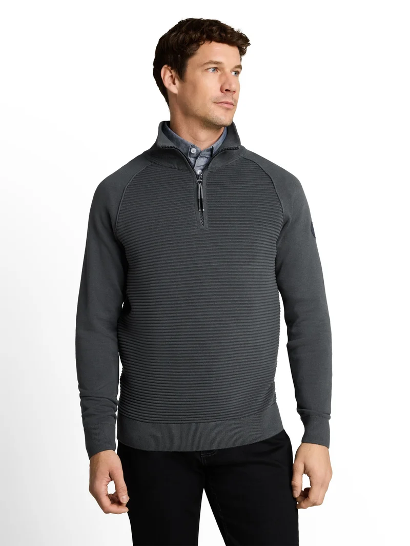 minimal structured troyer knit, Darkest Olive