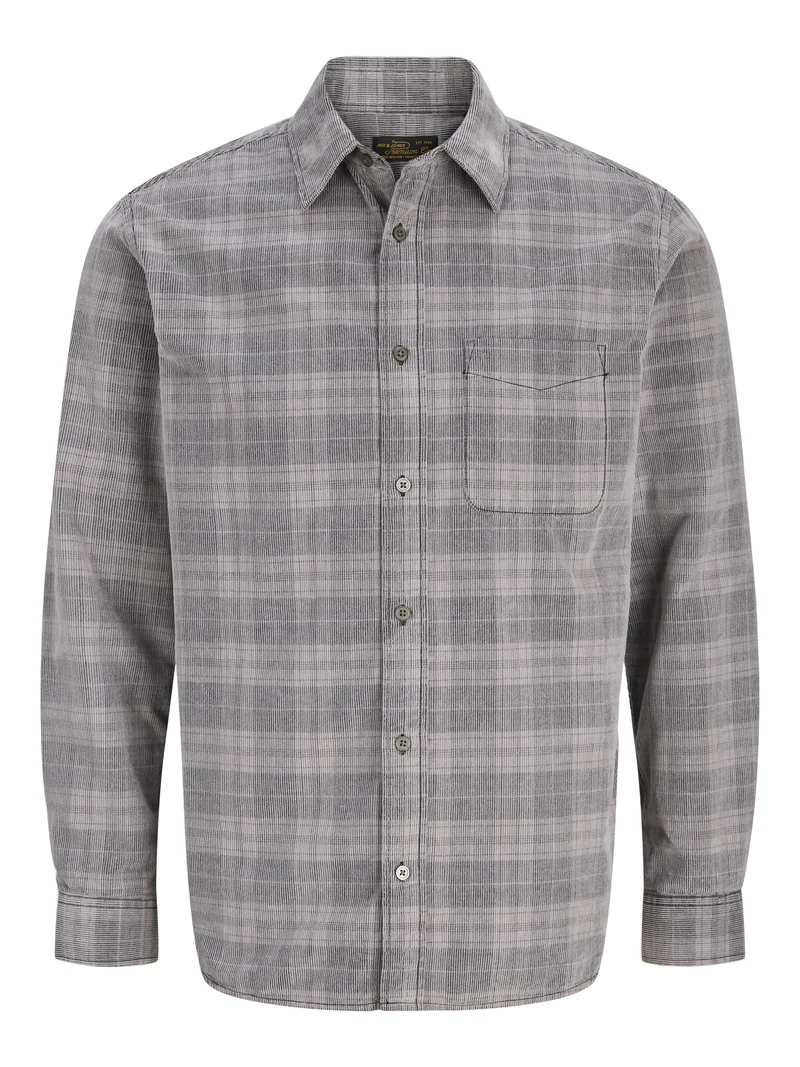JPRBLURAY CORDUROY L/S SHIRT, Black/Check