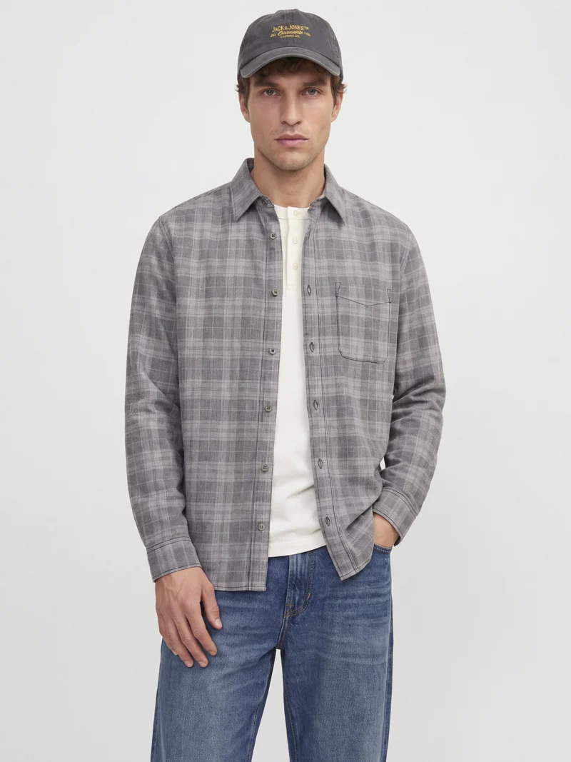 JPRBLURAY CORDUROY L/S SHIRT, Black/Check