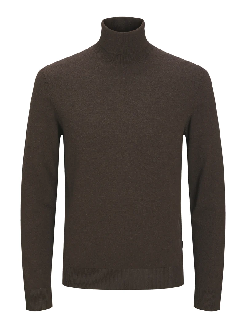JJEEMIL KNIT ROLL NECK NOOS, Mulch/TWIST