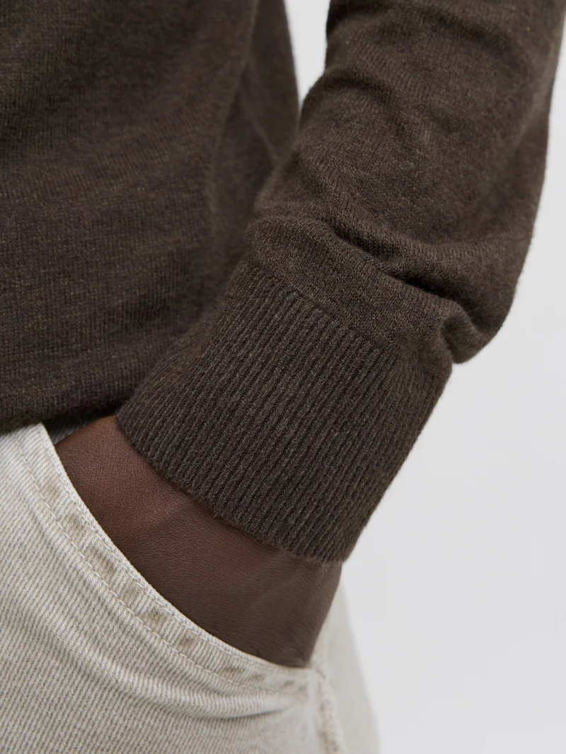JJEEMIL KNIT ROLL NECK NOOS, Mulch/TWIST
