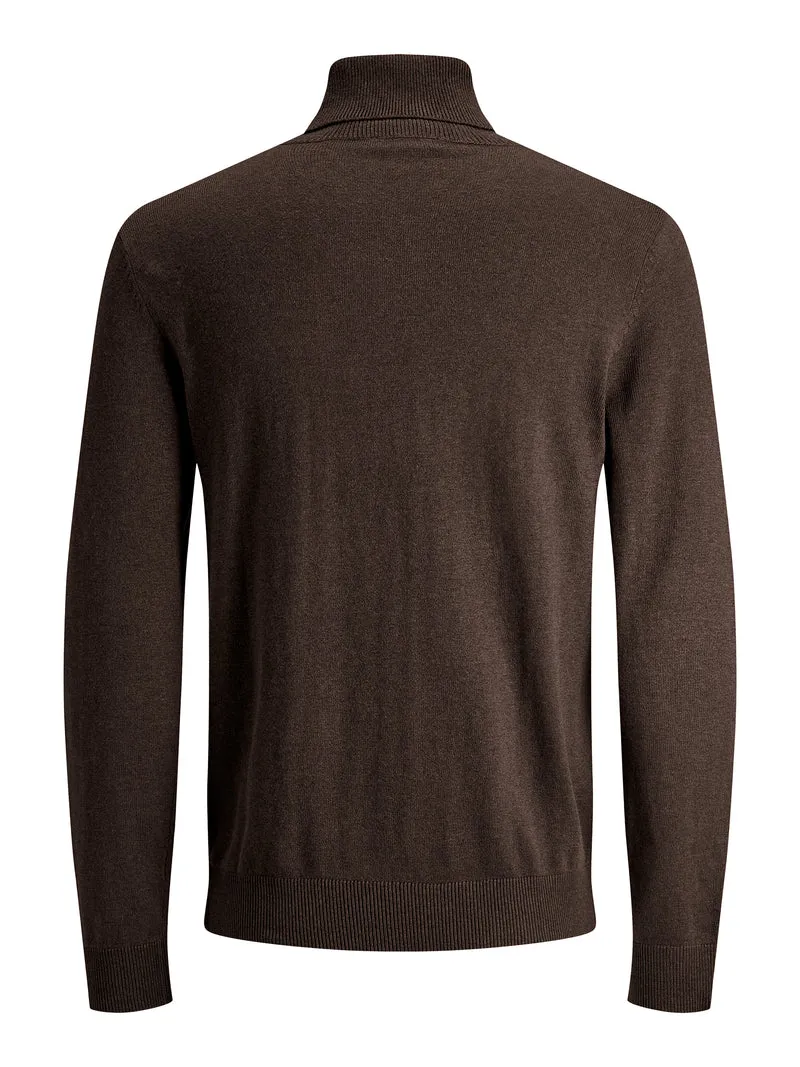 JJEEMIL KNIT ROLL NECK NOOS, Mulch/TWIST