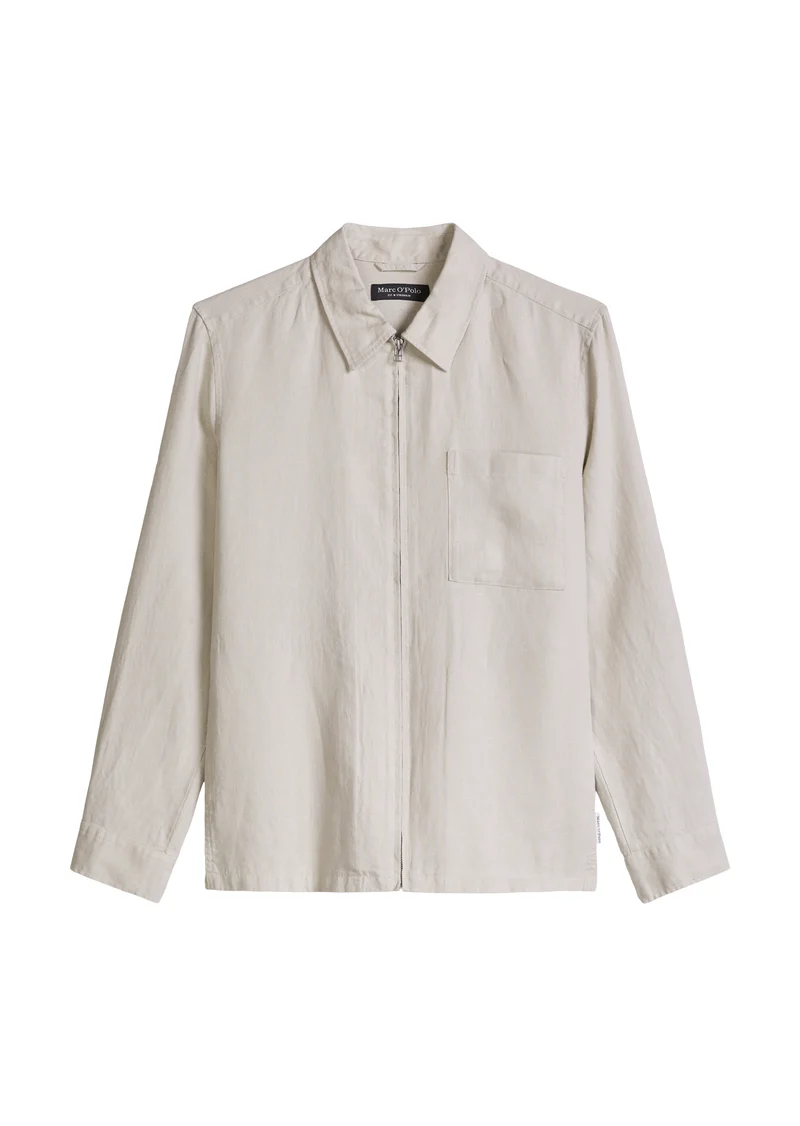 Woven Overshirts, Grey Silk