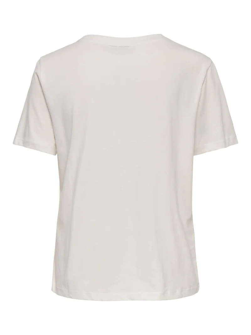 JDYGAISA S/S KNOT TOP JRS, Cloud Dancer
