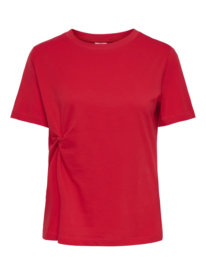 JDYGAISA S/S KNOT TOP JRS, Tomato