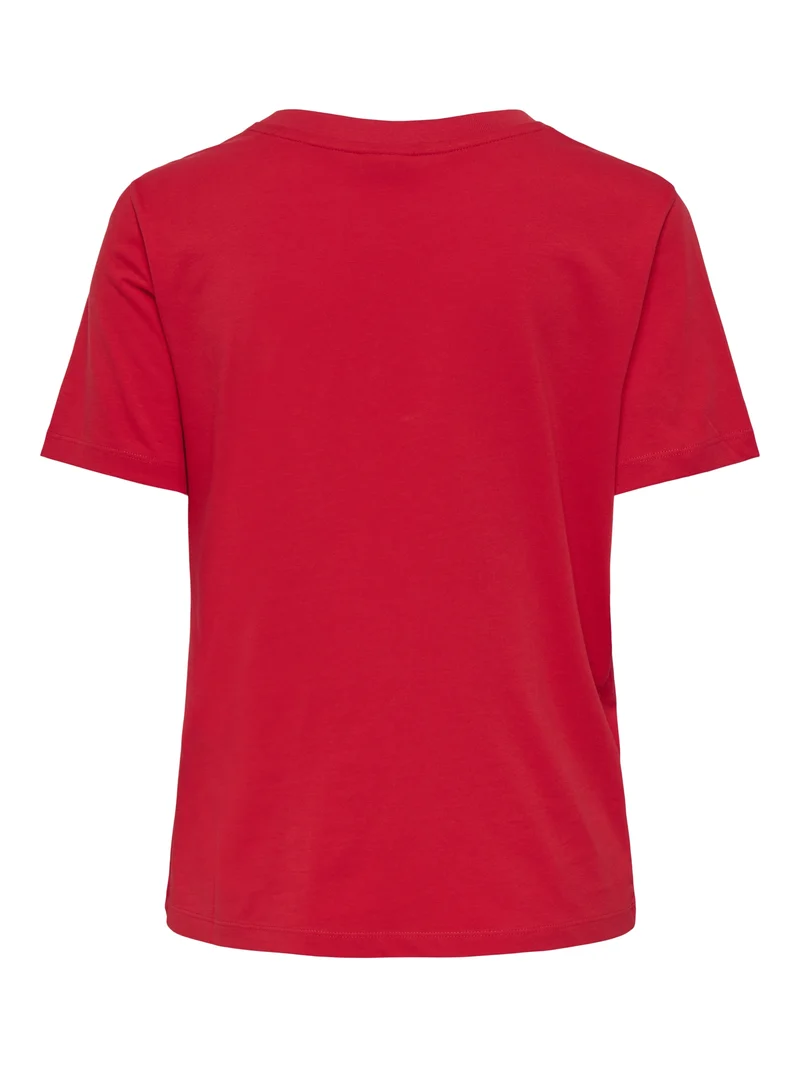 JDYGAISA S/S KNOT TOP JRS, Tomato