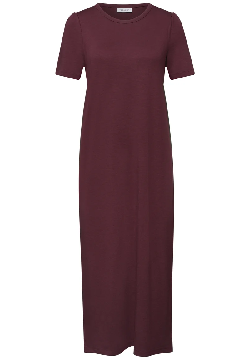 T-Shirt Dress w. puffed sleeve, very berry