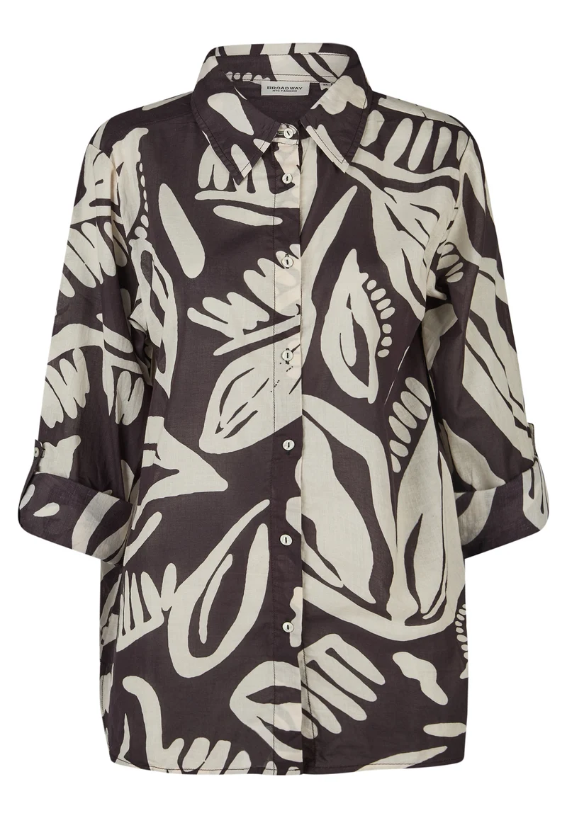 BLOUSE, DARK CHOCOLATE SOLID