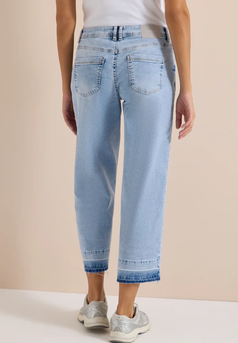 Style Neele Bleached Hem Detai, light blue random bleached