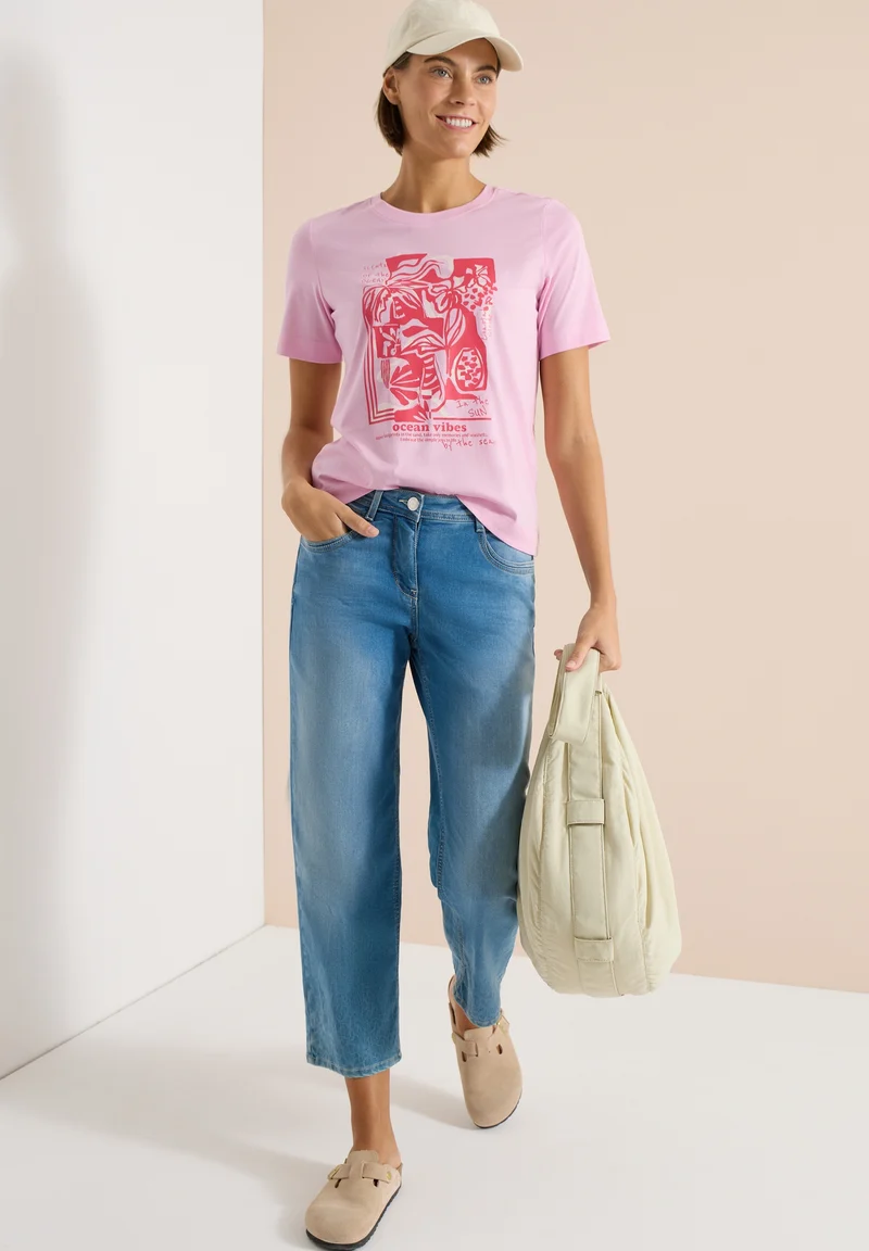 Big Leaves FP T-Shirt, light blush rose