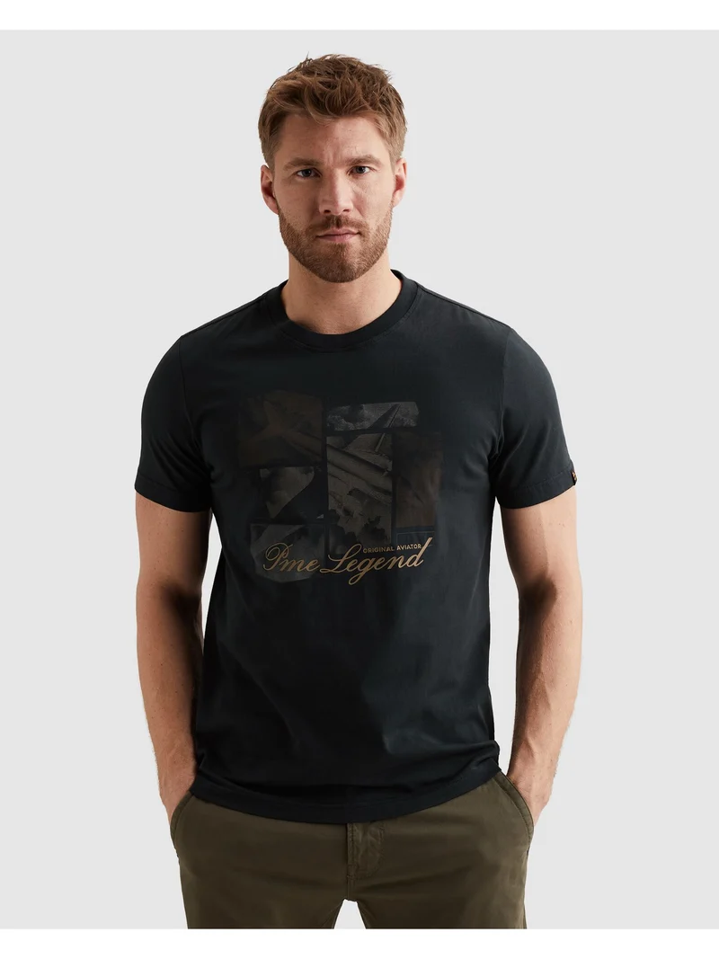 Short sleeve r-neck single jersey, Carbon