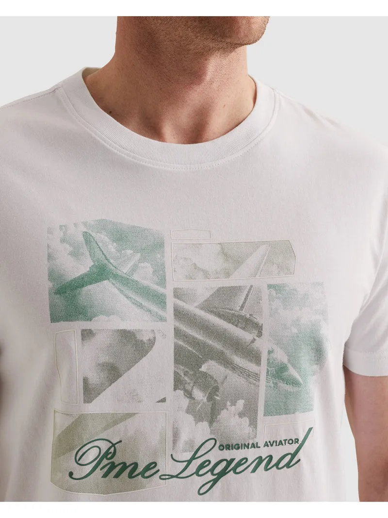 Short sleeve r-neck single jersey, Bright White