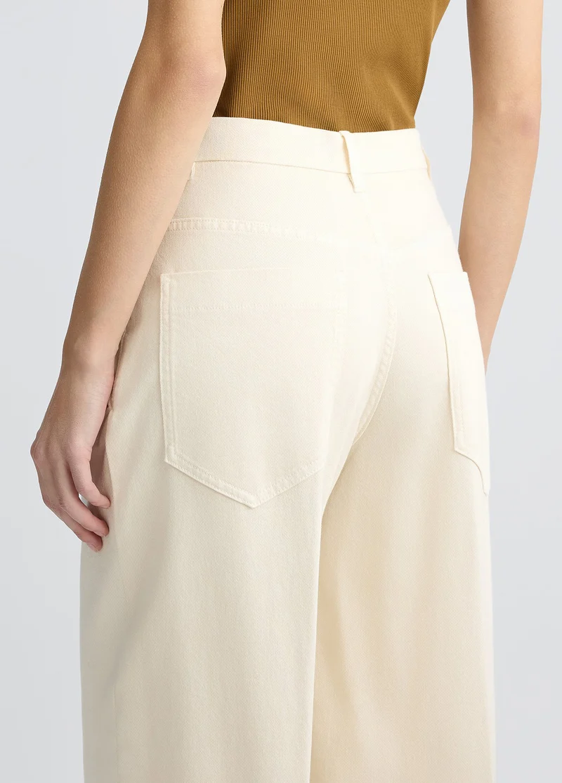 White Wide-Leg Trousers