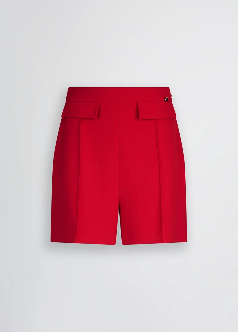 Red High-Rise Shorts